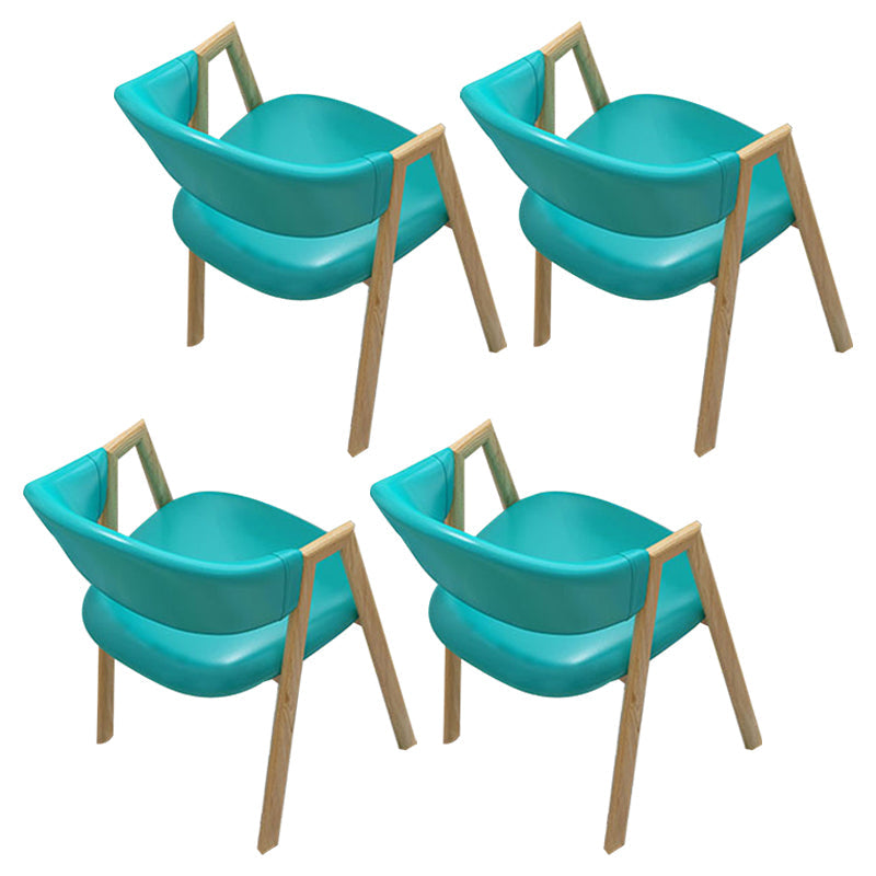 Modern Dining Arm Chairs Upholstered Dining Armchair with Metal Legs (Set of 4) Lake Blue Clearhalo ' kitchen&dining_furn' 'Dining Chairs' 'Dining Tables & Seating' 'dining_chair' 'furn' 'furn_dining_chair' 'Furniture' 'furniture_dining_chair' 'Kitchen & Dining Furniture' 'kitchen' 4118385