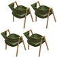 Modern Dining Arm Chairs Upholstered Dining Armchair with Metal Legs (Set of 4) Army Green Clearhalo ' kitchen&dining_furn' 'Dining Chairs' 'Dining Tables & Seating' 'dining_chair' 'furn' 'furn_dining_chair' 'Furniture' 'furniture_dining_chair' 'Kitchen & Dining Furniture' 'kitchen' 4118386