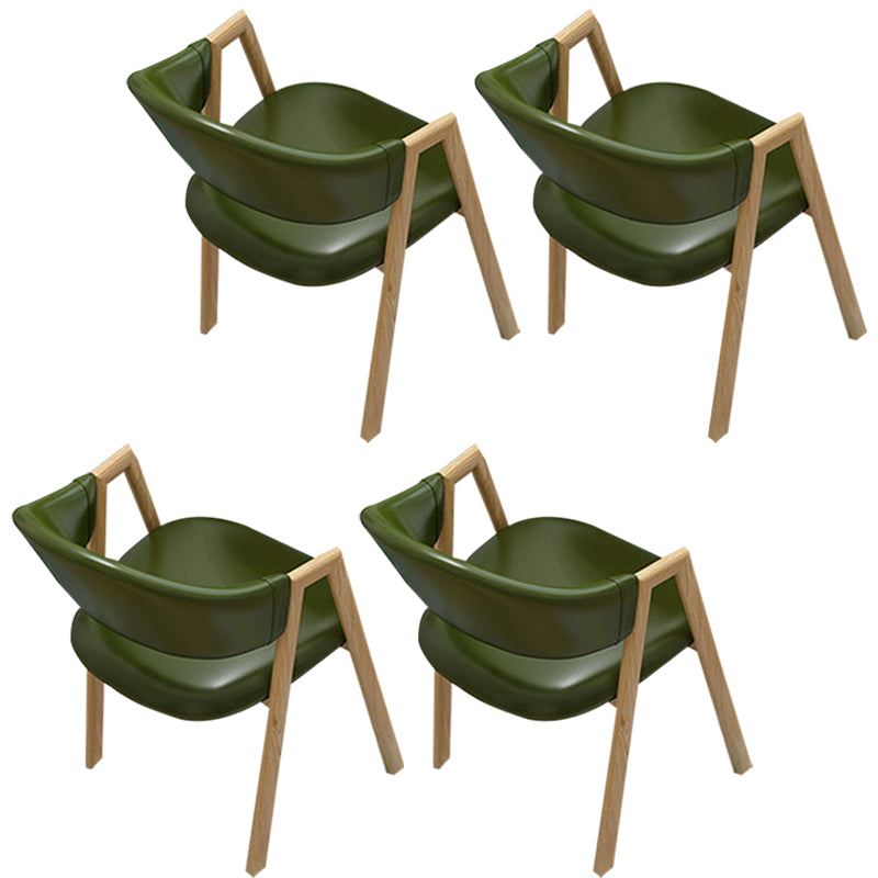 Modern Dining Arm Chairs Upholstered Dining Armchair with Metal Legs (Set of 4) Army Green Clearhalo ' kitchen&dining_furn' 'Dining Chairs' 'Dining Tables & Seating' 'dining_chair' 'furn' 'furn_dining_chair' 'Furniture' 'furniture_dining_chair' 'Kitchen & Dining Furniture' 'kitchen' 4118386