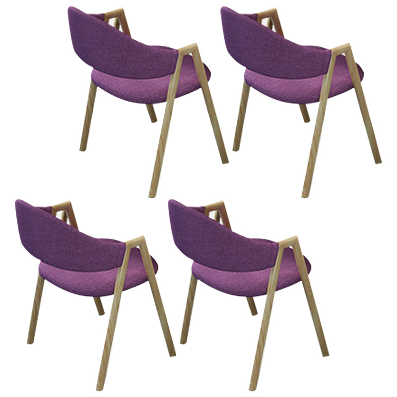 Modern Dining Arm Chairs Upholstered Dining Armchair with Metal Legs (Set of 4) Grape Clearhalo ' kitchen&dining_furn' 'Dining Chairs' 'Dining Tables & Seating' 'dining_chair' 'furn' 'furn_dining_chair' 'Furniture' 'furniture_dining_chair' 'Kitchen & Dining Furniture' 'kitchen' 4118387