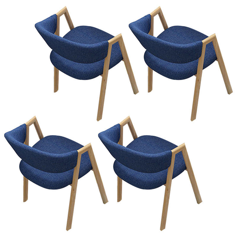 Modern Dining Arm Chairs Upholstered Dining Armchair with Metal Legs (Set of 4) Dark Blue Clearhalo ' kitchen&dining_furn' 'Dining Chairs' 'Dining Tables & Seating' 'dining_chair' 'furn' 'furn_dining_chair' 'Furniture' 'furniture_dining_chair' 'Kitchen & Dining Furniture' 'kitchen' 4118388