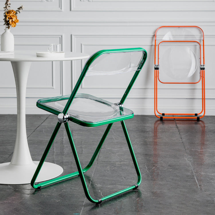 Foldable Dining Side Chair Open Back Armless Single Dining Chair with Metal Legs Clearhalo ' kitchen&dining_furn' 'Dining Chairs' 'Dining Tables & Seating' 'dining_chair' 'furn' 'furn_dining_chair' 'Furniture' 'furniture_dining_chair' 'Kitchen & Dining Furniture' 'kitchen' 4118392