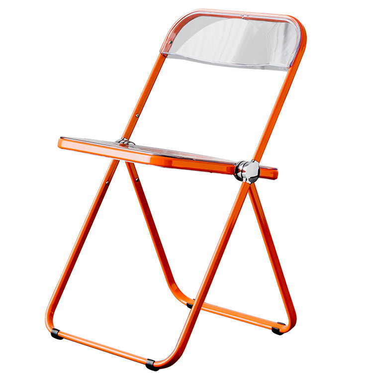 Foldable Dining Side Chair Open Back Armless Single Dining Chair with Metal Legs Clearhalo ' kitchen&dining_furn' 'Dining Chairs' 'Dining Tables & Seating' 'dining_chair' 'furn' 'furn_dining_chair' 'Furniture' 'furniture_dining_chair' 'Kitchen & Dining Furniture' 'kitchen' 4118401