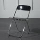 Foldable Dining Side Chair Open Back Armless Single Dining Chair with Metal Legs Black Clearhalo ' kitchen&dining_furn' 'Dining Chairs' 'Dining Tables & Seating' 'dining_chair' 'furn' 'furn_dining_chair' 'Furniture' 'furniture_dining_chair' 'Kitchen & Dining Furniture' 'kitchen' 4118402