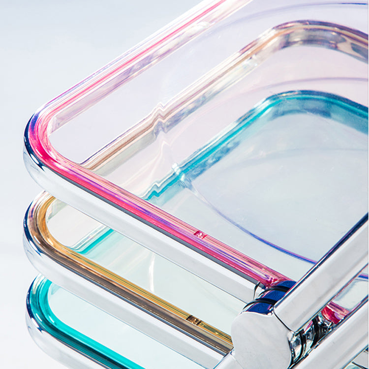 Foldable Dining Side Chair Open Back Armless Single Dining Chair with Metal Legs Clearhalo ' kitchen&dining_furn' 'Dining Chairs' 'Dining Tables & Seating' 'dining_chair' 'furn' 'furn_dining_chair' 'Furniture' 'furniture_dining_chair' 'Kitchen & Dining Furniture' 'kitchen' 4118403