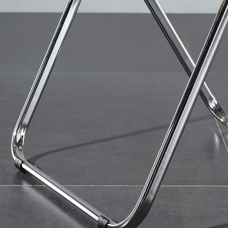 Foldable Dining Side Chair Open Back Armless Single Dining Chair with Metal Legs Clearhalo ' kitchen&dining_furn' 'Dining Chairs' 'Dining Tables & Seating' 'dining_chair' 'furn' 'furn_dining_chair' 'Furniture' 'furniture_dining_chair' 'Kitchen & Dining Furniture' 'kitchen' 4118407