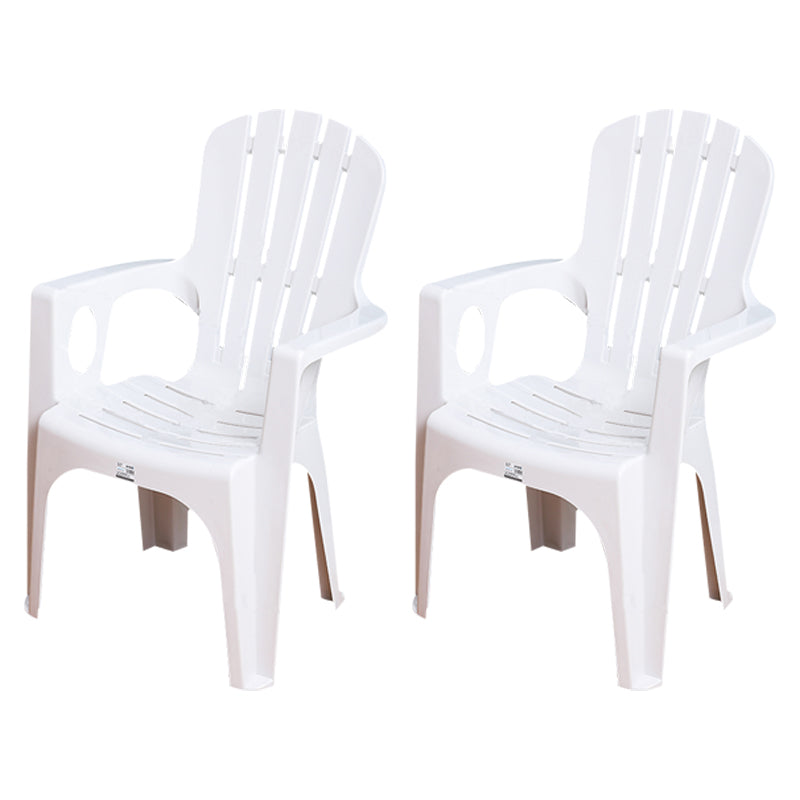 Minimalist Style Dining Arm Chairs Plastic Slat Back Stacking Side Chair for Home Use White 2 Piece Set Clearhalo ' kitchen&dining_furn' 'Dining Chairs' 'Dining Tables & Seating' 'dining_chair' 'furn' 'furn_dining_chair' 'Furniture' 'furniture_dining_chair' 'Kitchen & Dining Furniture' 'kitchen' 4118427