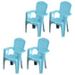 Minimalist Style Dining Arm Chairs Plastic Slat Back Stacking Side Chair for Home Use Blue 4 Piece Set Clearhalo ' kitchen&dining_furn' 'Dining Chairs' 'Dining Tables & Seating' 'dining_chair' 'furn' 'furn_dining_chair' 'Furniture' 'furniture_dining_chair' 'Kitchen & Dining Furniture' 'kitchen' 4118442