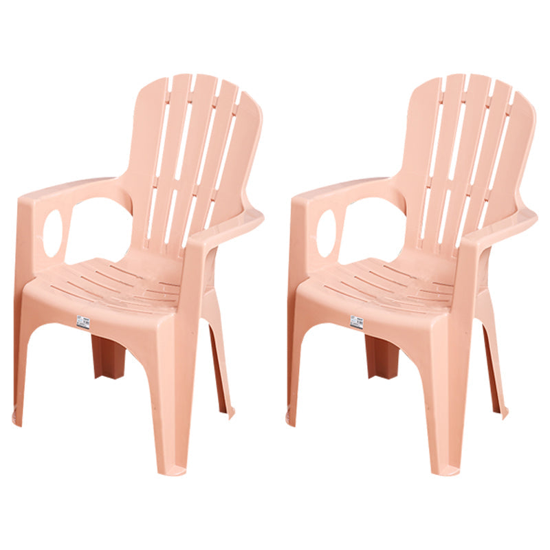 Minimalist Style Dining Arm Chairs Plastic Slat Back Stacking Side Chair for Home Use Pink 2 Piece Set Clearhalo ' kitchen&dining_furn' 'Dining Chairs' 'Dining Tables & Seating' 'dining_chair' 'furn' 'furn_dining_chair' 'Furniture' 'furniture_dining_chair' 'Kitchen & Dining Furniture' 'kitchen' 4118445
