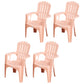 Minimalist Style Dining Arm Chairs Plastic Slat Back Stacking Side Chair for Home Use Pink 4 Piece Set Clearhalo ' kitchen&dining_furn' 'Dining Chairs' 'Dining Tables & Seating' 'dining_chair' 'furn' 'furn_dining_chair' 'Furniture' 'furniture_dining_chair' 'Kitchen & Dining Furniture' 'kitchen' 4118446