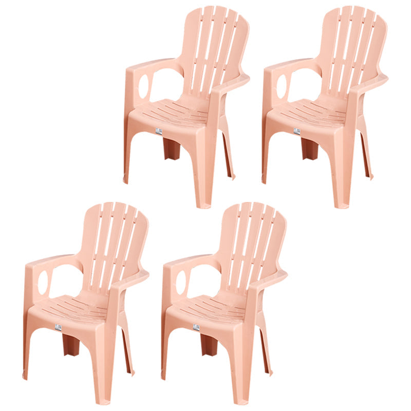 Minimalist Style Dining Arm Chairs Plastic Slat Back Stacking Side Chair for Home Use Pink 4 Piece Set Clearhalo ' kitchen&dining_furn' 'Dining Chairs' 'Dining Tables & Seating' 'dining_chair' 'furn' 'furn_dining_chair' 'Furniture' 'furniture_dining_chair' 'Kitchen & Dining Furniture' 'kitchen' 4118446