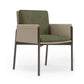 Designer Style Leather Home Chair Solid Back Single Dining Side Arm Chair Beige-Green Clearhalo ' kitchen&dining_furn' 'Dining Chairs' 'Dining Tables & Seating' 'dining_chair' 'furn' 'furn_dining_chair' 'Furniture' 'furniture_dining_chair' 'Kitchen & Dining Furniture' 'kitchen' 4118452