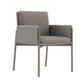 Designer Style Leather Home Chair Solid Back Single Dining Side Arm Chair Grey Clearhalo ' kitchen&dining_furn' 'Dining Chairs' 'Dining Tables & Seating' 'dining_chair' 'furn' 'furn_dining_chair' 'Furniture' 'furniture_dining_chair' 'Kitchen & Dining Furniture' 'kitchen' 4118455