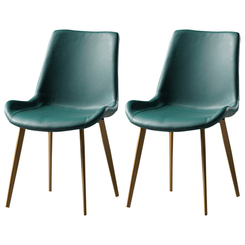 Nordic Style Metal Dining Side Chair Armless Dining Side Chair for Kitchen Dark Green 2 Piece Set Brass Gold Clearhalo ' kitchen&dining_furn' 'Dining Chairs' 'Dining Tables & Seating' 'dining_chair' 'furn' 'furn_dining_chair' 'Furniture' 'furniture_dining_chair' 'Kitchen & Dining Furniture' 'kitchen' 4118470