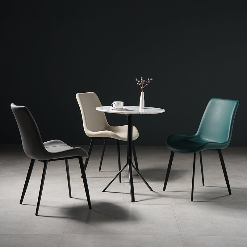 Nordic Style Metal Dining Side Chair Armless Dining Side Chair for Kitchen Clearhalo ' kitchen&dining_furn' 'Dining Chairs' 'Dining Tables & Seating' 'dining_chair' 'furn' 'furn_dining_chair' 'Furniture' 'furniture_dining_chair' 'Kitchen & Dining Furniture' 'kitchen' 4118472