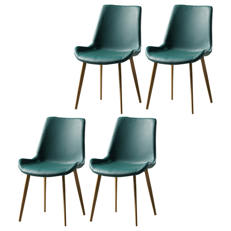 Nordic Style Metal Dining Side Chair Armless Dining Side Chair for Kitchen Dark Green 4 Piece Set Brass Gold Clearhalo ' kitchen&dining_furn' 'Dining Chairs' 'Dining Tables & Seating' 'dining_chair' 'furn' 'furn_dining_chair' 'Furniture' 'furniture_dining_chair' 'Kitchen & Dining Furniture' 'kitchen' 4118473