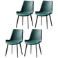Nordic Style Metal Dining Side Chair Armless Dining Side Chair for Kitchen Dark Green 4 Piece Set Black Clearhalo ' kitchen&dining_furn' 'Dining Chairs' 'Dining Tables & Seating' 'dining_chair' 'furn' 'furn_dining_chair' 'Furniture' 'furniture_dining_chair' 'Kitchen & Dining Furniture' 'kitchen' 4118478