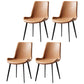 Nordic Style Metal Dining Side Chair Armless Dining Side Chair for Kitchen Light Brown 4 Piece Set Black Clearhalo ' kitchen&dining_furn' 'Dining Chairs' 'Dining Tables & Seating' 'dining_chair' 'furn' 'furn_dining_chair' 'Furniture' 'furniture_dining_chair' 'Kitchen & Dining Furniture' 'kitchen' 4118484