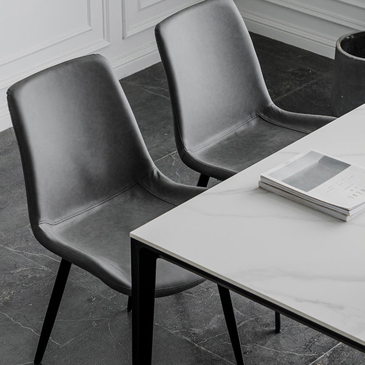 Nordic Style Metal Dining Side Chair Armless Dining Side Chair for Kitchen Clearhalo ' kitchen&dining_furn' 'Dining Chairs' 'Dining Tables & Seating' 'dining_chair' 'furn' 'furn_dining_chair' 'Furniture' 'furniture_dining_chair' 'Kitchen & Dining Furniture' 'kitchen' 4118486