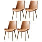 Nordic Style Metal Dining Side Chair Armless Dining Side Chair for Kitchen Light Brown 4 Piece Set Brass Gold Clearhalo ' kitchen&dining_furn' 'Dining Chairs' 'Dining Tables & Seating' 'dining_chair' 'furn' 'furn_dining_chair' 'Furniture' 'furniture_dining_chair' 'Kitchen & Dining Furniture' 'kitchen' 4118490