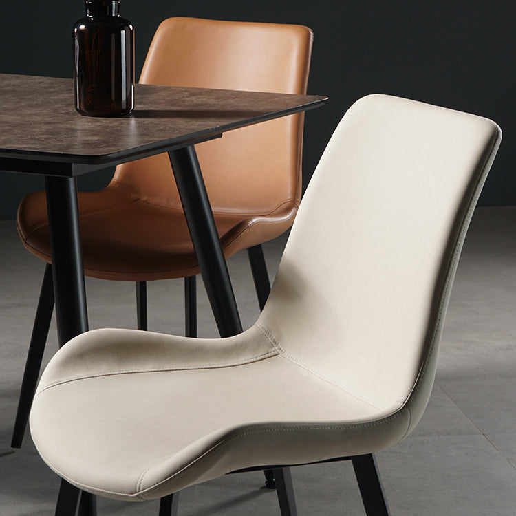 Nordic Style Metal Dining Side Chair Armless Dining Side Chair for Kitchen Clearhalo ' kitchen&dining_furn' 'Dining Chairs' 'Dining Tables & Seating' 'dining_chair' 'furn' 'furn_dining_chair' 'Furniture' 'furniture_dining_chair' 'Kitchen & Dining Furniture' 'kitchen' 4118495