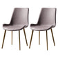 Nordic Style Metal Dining Side Chair Armless Dining Side Chair for Kitchen Light Purple 2 Piece Set Brass Gold Clearhalo ' kitchen&dining_furn' 'Dining Chairs' 'Dining Tables & Seating' 'dining_chair' 'furn' 'furn_dining_chair' 'Furniture' 'furniture_dining_chair' 'Kitchen & Dining Furniture' 'kitchen' 4118504