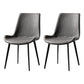 Nordic Style Metal Dining Side Chair Armless Dining Side Chair for Kitchen Dark Gray 2 Piece Set Black Clearhalo ' kitchen&dining_furn' 'Dining Chairs' 'Dining Tables & Seating' 'dining_chair' 'furn' 'furn_dining_chair' 'Furniture' 'furniture_dining_chair' 'Kitchen & Dining Furniture' 'kitchen' 4118507
