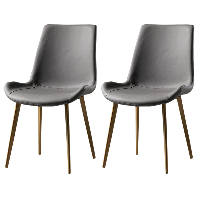 Nordic Style Metal Dining Side Chair Armless Dining Side Chair for Kitchen Dark Gray 2 Piece Set Brass Gold Clearhalo ' kitchen&dining_furn' 'Dining Chairs' 'Dining Tables & Seating' 'dining_chair' 'furn' 'furn_dining_chair' 'Furniture' 'furniture_dining_chair' 'Kitchen & Dining Furniture' 'kitchen' 4118510