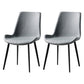 Nordic Style Metal Dining Side Chair Armless Dining Side Chair for Kitchen Gray Blue 2 Piece Set Black Clearhalo ' kitchen&dining_furn' 'Dining Chairs' 'Dining Tables & Seating' 'dining_chair' 'furn' 'furn_dining_chair' 'Furniture' 'furniture_dining_chair' 'Kitchen & Dining Furniture' 'kitchen' 4118513