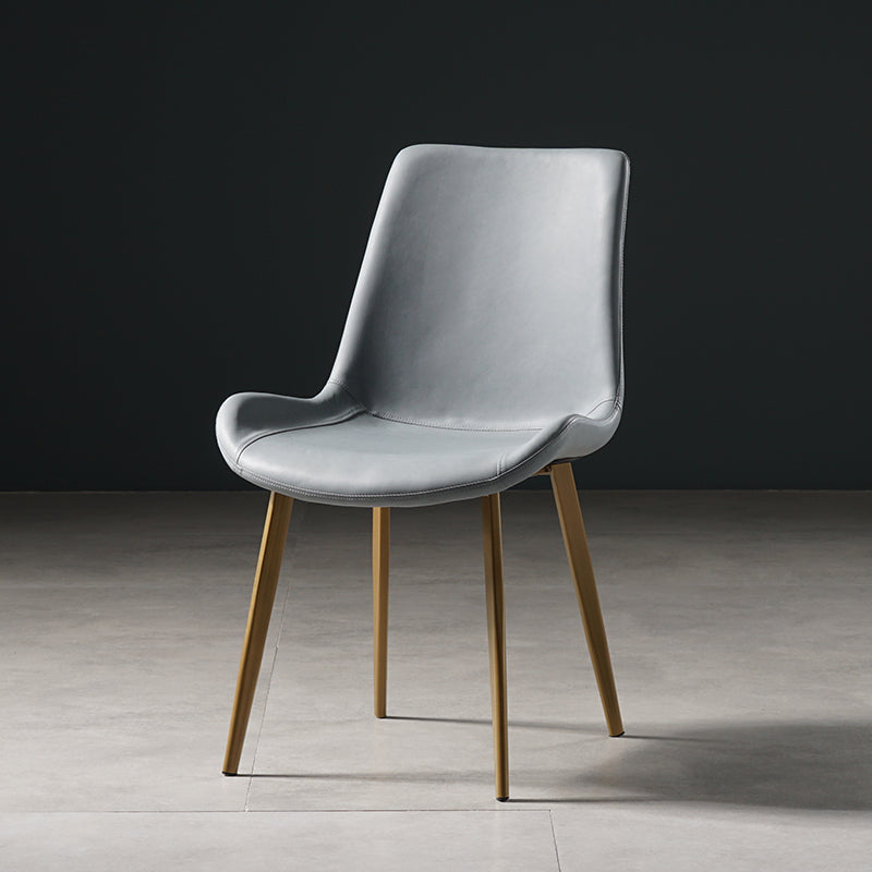 Nordic Style Metal Dining Side Chair Armless Dining Side Chair for Kitchen Gray Blue 1 Piece Brass Gold Clearhalo ' kitchen&dining_furn' 'Dining Chairs' 'Dining Tables & Seating' 'dining_chair' 'furn' 'furn_dining_chair' 'Furniture' 'furniture_dining_chair' 'Kitchen & Dining Furniture' 'kitchen' 4118515