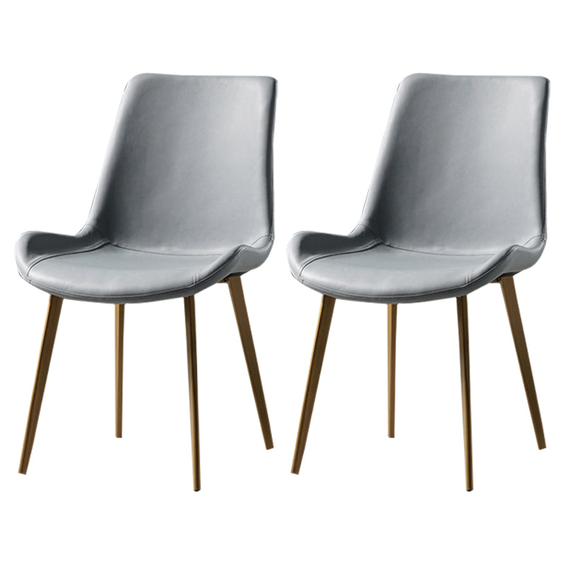 Nordic Style Metal Dining Side Chair Armless Dining Side Chair for Kitchen Gray Blue 2 Piece Set Brass Gold Clearhalo ' kitchen&dining_furn' 'Dining Chairs' 'Dining Tables & Seating' 'dining_chair' 'furn' 'furn_dining_chair' 'Furniture' 'furniture_dining_chair' 'Kitchen & Dining Furniture' 'kitchen' 4118516