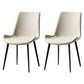 Nordic Style Metal Dining Side Chair Armless Dining Side Chair for Kitchen Off-White 2 Piece Set Black Clearhalo ' kitchen&dining_furn' 'Dining Chairs' 'Dining Tables & Seating' 'dining_chair' 'furn' 'furn_dining_chair' 'Furniture' 'furniture_dining_chair' 'Kitchen & Dining Furniture' 'kitchen' 4118522