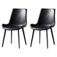 Nordic Style Metal Dining Side Chair Armless Dining Side Chair for Kitchen Black 2 Piece Set Black Clearhalo ' kitchen&dining_furn' 'Dining Chairs' 'Dining Tables & Seating' 'dining_chair' 'furn' 'furn_dining_chair' 'Furniture' 'furniture_dining_chair' 'Kitchen & Dining Furniture' 'kitchen' 4118525