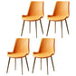 Nordic Style Metal Dining Side Chair Armless Dining Side Chair for Kitchen Orange 4 Piece Set Brass Gold Clearhalo ' kitchen&dining_furn' 'Dining Chairs' 'Dining Tables & Seating' 'dining_chair' 'furn' 'furn_dining_chair' 'Furniture' 'furniture_dining_chair' 'Kitchen & Dining Furniture' 'kitchen' 4118535