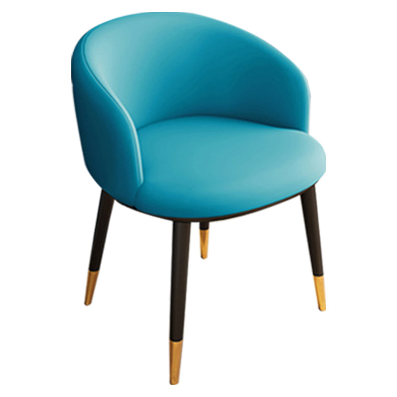 Glam Metal Dining Armless Chair Upholstered Dining Side Chair for Restaurant Clearhalo ' kitchen&dining_furn' 'Dining Chairs' 'Dining Tables & Seating' 'dining_chair' 'furn' 'furn_dining_chair' 'Furniture' 'furniture_dining_chair' 'Kitchen & Dining Furniture' 'kitchen' 4118546