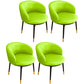 Glam Metal Dining Armless Chair Upholstered Dining Side Chair for Restaurant Green 4 Piece Set Clearhalo ' kitchen&dining_furn' 'Dining Chairs' 'Dining Tables & Seating' 'dining_chair' 'furn' 'furn_dining_chair' 'Furniture' 'furniture_dining_chair' 'Kitchen & Dining Furniture' 'kitchen' 4118551