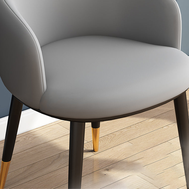 Glam Metal Dining Armless Chair Upholstered Dining Side Chair for Restaurant Clearhalo ' kitchen&dining_furn' 'Dining Chairs' 'Dining Tables & Seating' 'dining_chair' 'furn' 'furn_dining_chair' 'Furniture' 'furniture_dining_chair' 'Kitchen & Dining Furniture' 'kitchen' 4118552