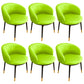 Glam Metal Dining Armless Chair Upholstered Dining Side Chair for Restaurant Green 6 Piece Set Clearhalo ' kitchen&dining_furn' 'Dining Chairs' 'Dining Tables & Seating' 'dining_chair' 'furn' 'furn_dining_chair' 'Furniture' 'furniture_dining_chair' 'Kitchen & Dining Furniture' 'kitchen' 4118553