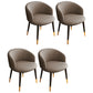 Glam Metal Dining Armless Chair Upholstered Dining Side Chair for Restaurant Khaki 4 Piece Set Clearhalo ' kitchen&dining_furn' 'Dining Chairs' 'Dining Tables & Seating' 'dining_chair' 'furn' 'furn_dining_chair' 'Furniture' 'furniture_dining_chair' 'Kitchen & Dining Furniture' 'kitchen' 4118570