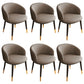 Glam Metal Dining Armless Chair Upholstered Dining Side Chair for Restaurant Khaki 6 Piece Set Clearhalo ' kitchen&dining_furn' 'Dining Chairs' 'Dining Tables & Seating' 'dining_chair' 'furn' 'furn_dining_chair' 'Furniture' 'furniture_dining_chair' 'Kitchen & Dining Furniture' 'kitchen' 4118571