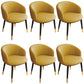 Glam Metal Dining Armless Chair Upholstered Dining Side Chair for Restaurant Yellow 6 Piece Set Clearhalo ' kitchen&dining_furn' 'Dining Chairs' 'Dining Tables & Seating' 'dining_chair' 'furn' 'furn_dining_chair' 'Furniture' 'furniture_dining_chair' 'Kitchen & Dining Furniture' 'kitchen' 4118574