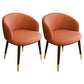 Glam Metal Dining Armless Chair Upholstered Dining Side Chair for Restaurant Orange 2 Piece Set Clearhalo ' kitchen&dining_furn' 'Dining Chairs' 'Dining Tables & Seating' 'dining_chair' 'furn' 'furn_dining_chair' 'Furniture' 'furniture_dining_chair' 'Kitchen & Dining Furniture' 'kitchen' 4118575