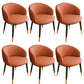Glam Metal Dining Armless Chair Upholstered Dining Side Chair for Restaurant Orange 6 Piece Set Clearhalo ' kitchen&dining_furn' 'Dining Chairs' 'Dining Tables & Seating' 'dining_chair' 'furn' 'furn_dining_chair' 'Furniture' 'furniture_dining_chair' 'Kitchen & Dining Furniture' 'kitchen' 4118577