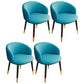 Glam Metal Dining Armless Chair Upholstered Dining Side Chair for Restaurant Blue 4 Piece Set Clearhalo ' kitchen&dining_furn' 'Dining Chairs' 'Dining Tables & Seating' 'dining_chair' 'furn' 'furn_dining_chair' 'Furniture' 'furniture_dining_chair' 'Kitchen & Dining Furniture' 'kitchen' 4118579