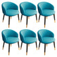 Glam Metal Dining Armless Chair Upholstered Dining Side Chair for Restaurant Blue 6 Piece Set Clearhalo ' kitchen&dining_furn' 'Dining Chairs' 'Dining Tables & Seating' 'dining_chair' 'furn' 'furn_dining_chair' 'Furniture' 'furniture_dining_chair' 'Kitchen & Dining Furniture' 'kitchen' 4118580