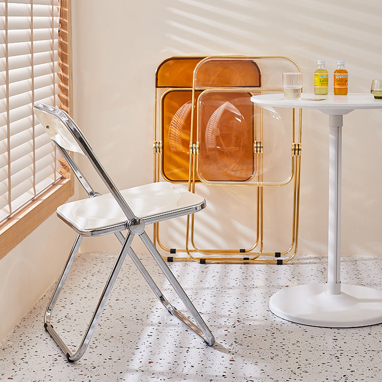 Single Foldable Armless Dining Chairs Open Back Dining Side Chair with Metal Legs Clearhalo ' kitchen&dining_furn' 'Dining Chairs' 'Dining Tables & Seating' 'dining_chair' 'furn' 'furn_dining_chair' 'Furniture' 'furniture_dining_chair' 'Kitchen & Dining Furniture' 'kitchen' 4118582