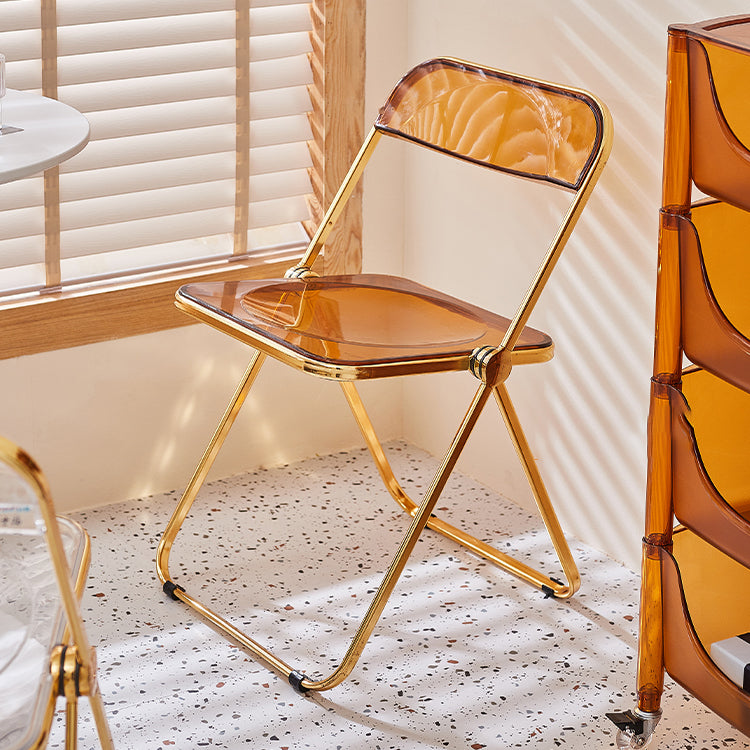 Single Foldable Armless Dining Chairs Open Back Dining Side Chair with Metal Legs Clearhalo ' kitchen&dining_furn' 'Dining Chairs' 'Dining Tables & Seating' 'dining_chair' 'furn' 'furn_dining_chair' 'Furniture' 'furniture_dining_chair' 'Kitchen & Dining Furniture' 'kitchen' 4118584