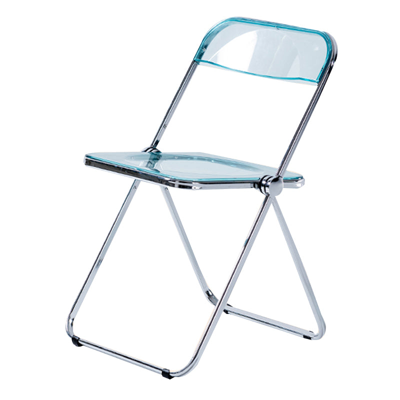 Single Foldable Armless Dining Chairs Open Back Dining Side Chair with Metal Legs Clearhalo ' kitchen&dining_furn' 'Dining Chairs' 'Dining Tables & Seating' 'dining_chair' 'furn' 'furn_dining_chair' 'Furniture' 'furniture_dining_chair' 'Kitchen & Dining Furniture' 'kitchen' 4118591