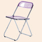 Single Foldable Armless Dining Chairs Open Back Dining Side Chair with Metal Legs Purple Clearhalo ' kitchen&dining_furn' 'Dining Chairs' 'Dining Tables & Seating' 'dining_chair' 'furn' 'furn_dining_chair' 'Furniture' 'furniture_dining_chair' 'Kitchen & Dining Furniture' 'kitchen' 4118594