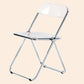 Single Foldable Armless Dining Chairs Open Back Dining Side Chair with Metal Legs Off-White Clearhalo ' kitchen&dining_furn' 'Dining Chairs' 'Dining Tables & Seating' 'dining_chair' 'furn' 'furn_dining_chair' 'Furniture' 'furniture_dining_chair' 'Kitchen & Dining Furniture' 'kitchen' 4118599